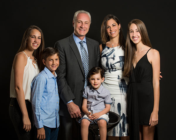 Rene Nicolas with his family