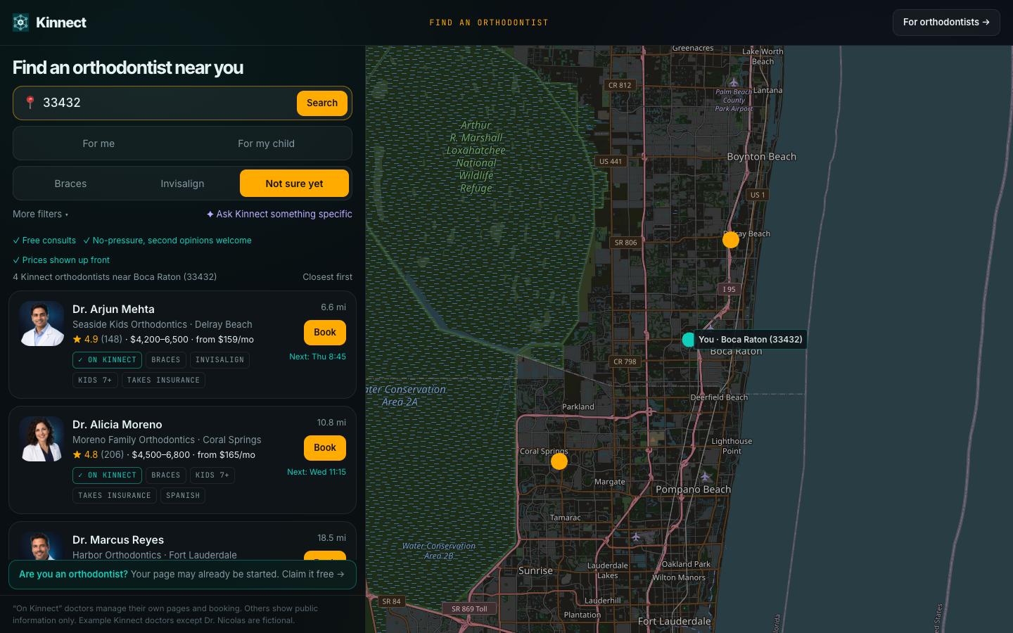 Patient search on Kinnect